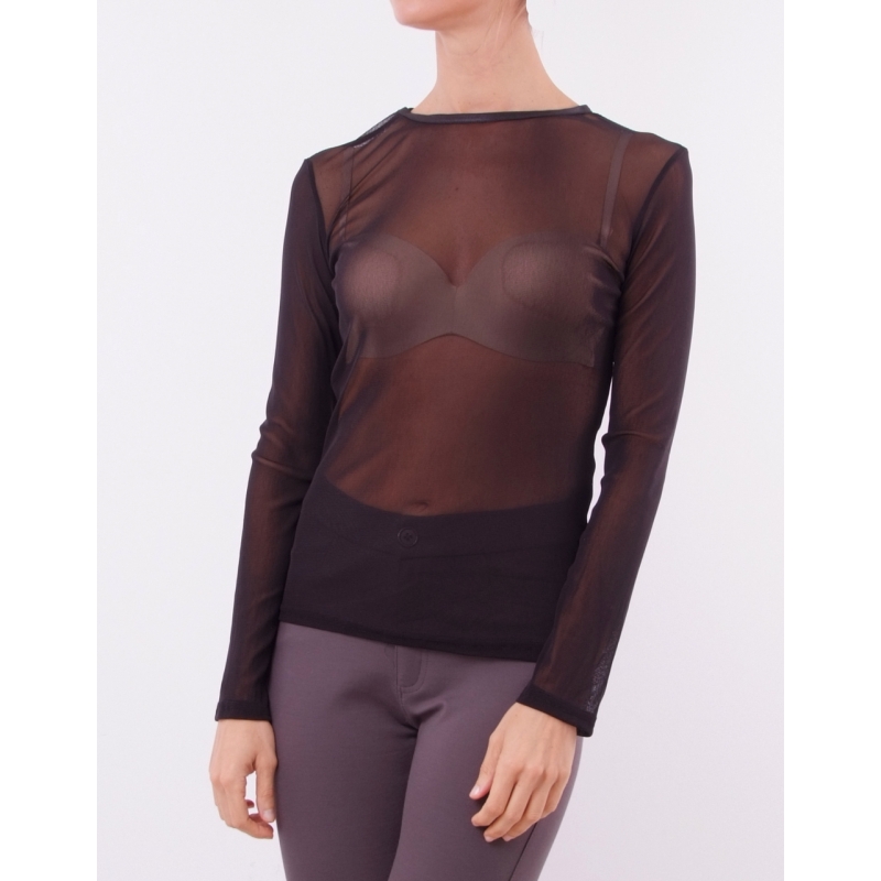 camiseta transparente negra