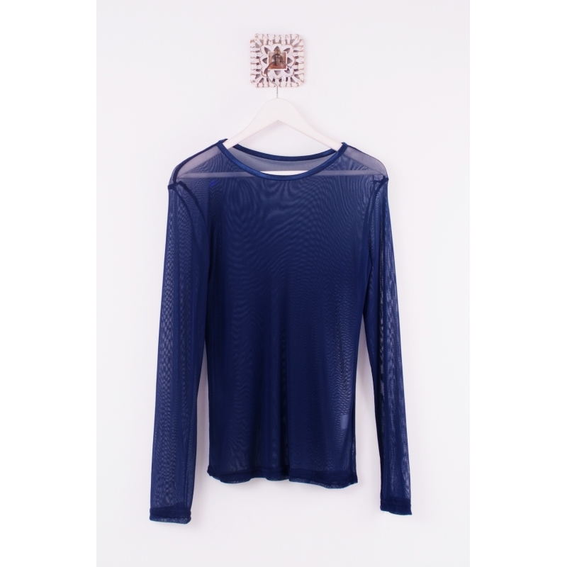 Camiseta tul transparente - Azul marino - Belle Bohême - Tienda online - moda que te inspira